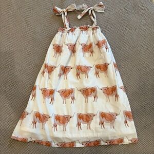 Brooke Wright Longhorn Print Sleeveless Spaghetti Strap Sundress size 8